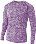 A4 Adult Long Sleeve Raglan Space Dye Tee