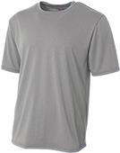 A4 Adult Youth Topflight Heather Tee ATHLETIC HEATHER Primary