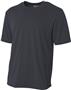 A4 Adult Youth Topflight Heather Tee BLACK Primary