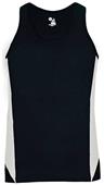 Badger Sport Stride Ladies Track Singlet BLACK/WHITE Primary