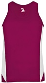 Badger Sport Stride Ladies Track Singlet MAROON/WHITE Primary
