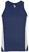 Badger Sport Stride Ladies Track Singlet NAVY/WHITE Primary