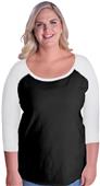 LAT Sportswear Ladies Curvy 3/4 Baseball Tee