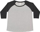 LAT Sportswear Ladies Curvy 3/4 Baseball Tee