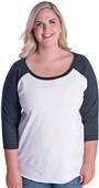 LAT Sportswear Ladies Curvy 3/4 Baseball Tee