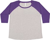 LAT Sportswear Ladies Curvy 3/4 Baseball Tee