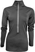 Baw Ladies Comfort Weight 1/2 Zip Fleece Jacket BLACK Primary