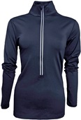 Baw Ladies Comfort Weight 1/2 Zip Fleece Jacket NAVY Primary