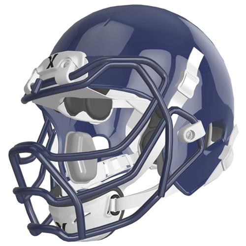 NAVY (HELMET/FACEMASK/WHITE CHINCUP/WHITE CHINSTRA