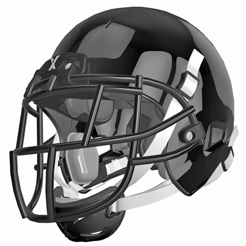 BLACK (HELMET/FACEMASK/WHITE CHINCUP/WHITE CHINSTR