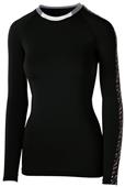 High Five Womens Girls Spectrum Long Sleeve Volleyball Jersey BLACK/GRAPHITE/WHITE Primary