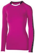 Womens/ Girls Spectrum Long Sleeve Volleyball Jerseys RASPBERRY/BLACK/WHITE Primary