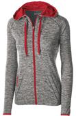 Womens Full Zip Heathered Jacket (Black,Forest,Navy,Orange,Purple,Red)