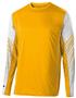 Holloway Arc Long Sleeve Shirt Tee Adult Youth LIGHT GOLD/ WHITE Primary