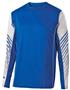 Holloway Arc Long Sleeve Shirt Tee Adult Youth ROYAL/ WHITE Primary