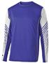 Holloway Arc Long Sleeve Shirt Tee Adult Youth PURPLE/ WHITE Primary