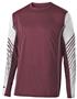 Holloway Arc Long Sleeve Shirt Tee Adult Youth MAROON/ WHITE Primary