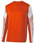 Adult / Youth W/Sublimated Sleeve Print, Long Sleeve T Shirt ORANGE/ WHITE Primary