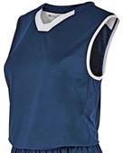 Womens Sleeveless Basketball Jersey NAVY/ WHITE Primary