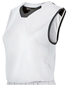 Womens Sleeveless Basketball Jersey WHITE/ BLACK Primary