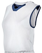 Womens Sleeveless Basketball Jersey WHITE/ NAVY Primary