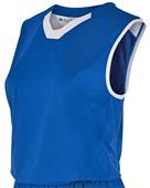 Womens Sleeveless Basketball Jersey ROYAL/ WHITE Primary