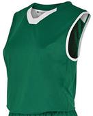 Womens Sleeveless Basketball Jersey FOREST/ WHITE Primary