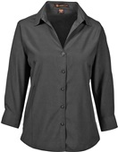 Harriton Ladies Paradise 3/4 Performance Shirt BLACK Primary