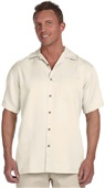 Harriton Mens Bahama Cord Camp Shirt