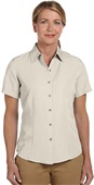 Harriton Ladies Barbados Textured Camp Shirt CREME Primary