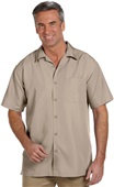 Harriton Mens Barbados Textured Camp Shirt KHAKI Primary