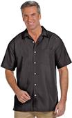 Harriton Mens Barbados Textured Camp Shirt BLACK Primary
