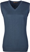 Harriton Ladies Pilbloc V-Neck Sweater Vest DARK NAVY Primary
