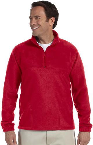 Harriton Mens 1/4-Zip Fleece Pullover. Decorated in seven days or less.