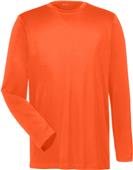 UltraClub Mens Cool & Dry Performance LS T-Shirt BRIGHT ORANGE Primary