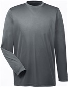 UltraClub Mens Cool & Dry Performance LS T-Shirt CHARCOAL Primary