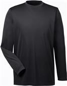 UltraClub Mens Cool & Dry Performance LS T-Shirt BLACK Primary