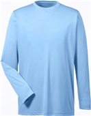 UltraClub Mens Cool & Dry Performance LS T-Shirt COLUMBIA BLUE Primary