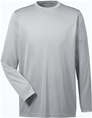 UltraClub Mens Cool & Dry Performance LS T-Shirt GREY Primary
