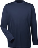 UltraClub Mens Cool & Dry Performance LS T-Shirt NAVY Primary
