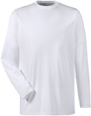 UltraClub Mens Cool & Dry Performance LS T-Shirt WHITE Primary