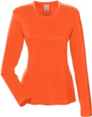 UltraClub Ladies Cool & Dry Performance LS TShirt BRIGHT ORANGE Primary