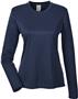 UltraClub Ladies Cool & Dry Performance LS TShirt NAVY Primary