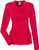 UltraClub Ladies Cool & Dry Performance LS TShirt RED Primary