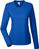 UltraClub Ladies Cool & Dry Performance LS TShirt ROYAL Primary