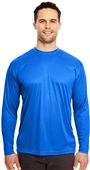 UltraClub Mens Cool & Dry LS Interlock T-Shirt ROYAL Primary