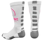 Pearsox Fight Pink Ribbon Crew Socks Pearsox Fight Pink Ribbon Crew Socks