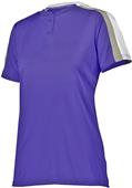 Womens 2-Button, 2-Color, Wicking Softball Jerseys