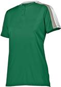 Womens 2-Button, 2-Color, Wicking Softball Jerseys
