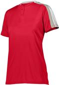 Womens 2-Button, 2-Color, Wicking Softball Jerseys